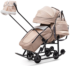 ABC Academy Pikate Deluxe 1819 - eco-leather covered stroller