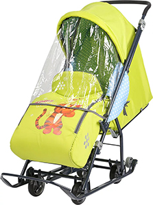 Nika Disney Baby1 «Тигра лимонный» – недорогие санки-коляска для детей от 6 месяцев