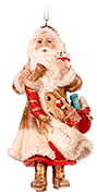Goodwill «Санта с белым медвежонком» 11 см, подвеска (TR 27165)