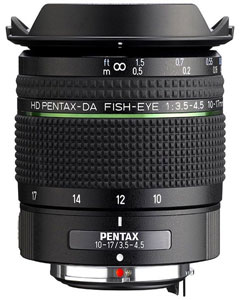 Pentax HD DA 10 17mm Fish Eye F35 45 ED
