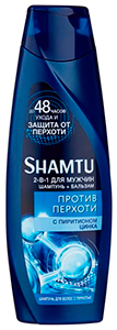 Shamtu для мужчин «48 часов ухода и защита от перхоти 2 в 1» с пиритионом цинка