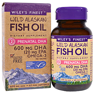 Wiley’s Finest Wild Alaskan Fish Oil Prenatal DHA
