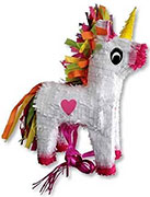 Веселая затея Пиньята «Единорог» с лентами