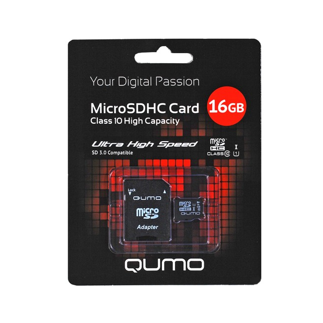 QUMO 16 Gb Micro SDНС Class 10 — для любителей музыки в дороге